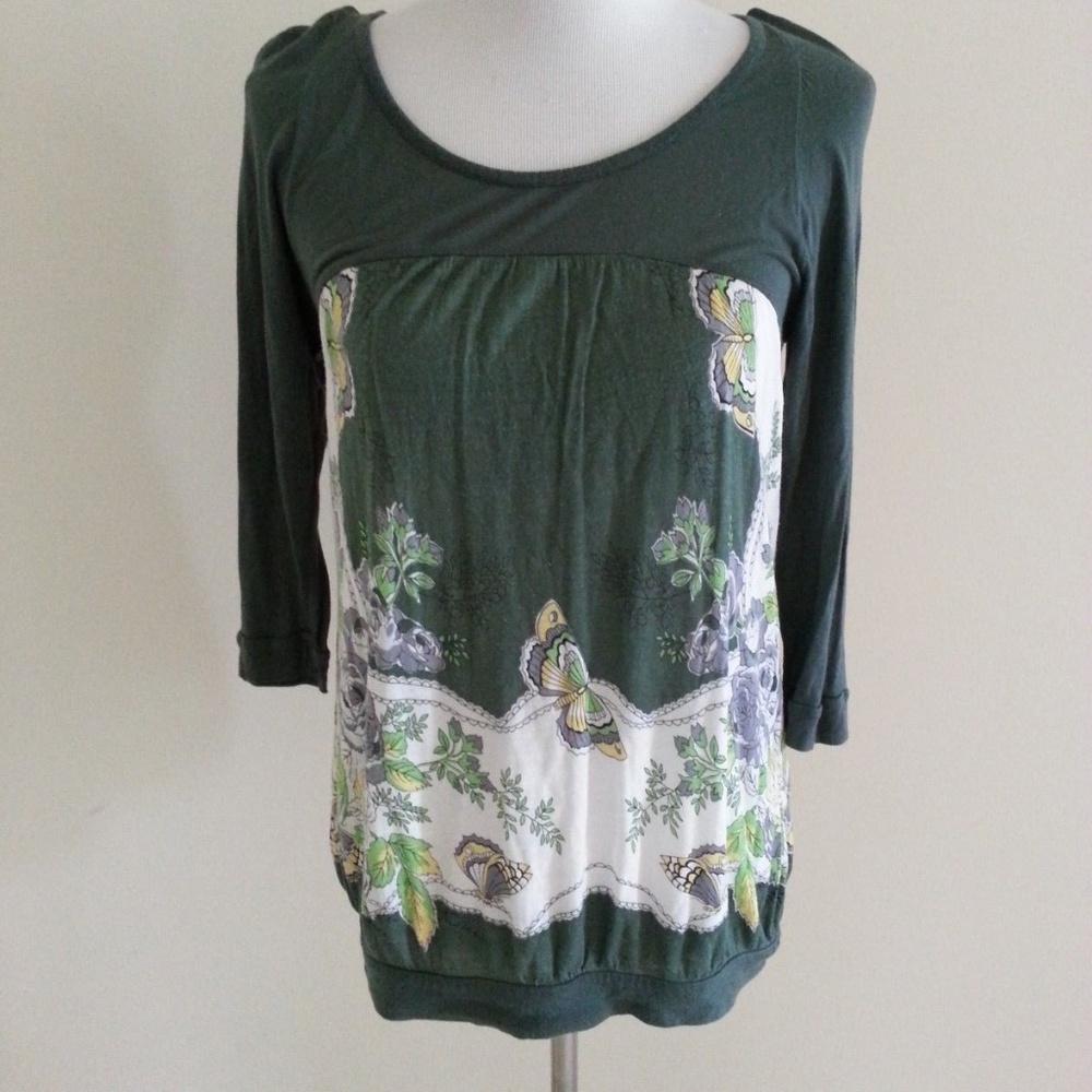Free People green long sleeve top - womens large